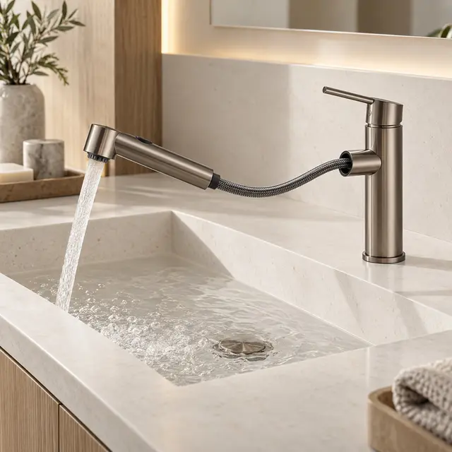 Pull-out basin faucet — concept visual