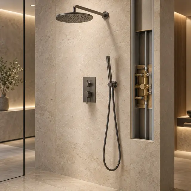 Concealed shower system — concept visual