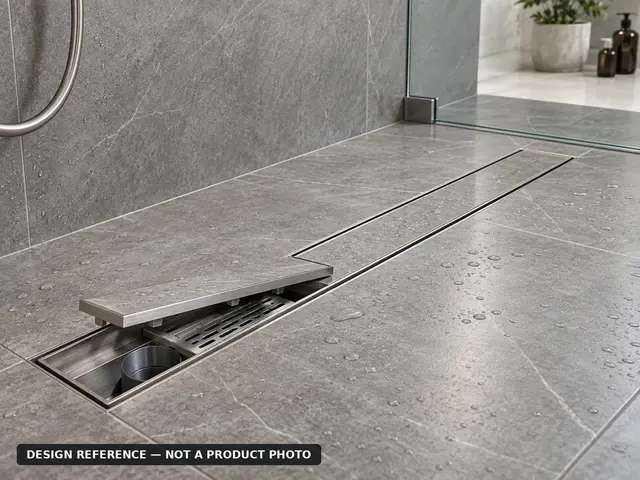 Concealed linear drain — concept visual