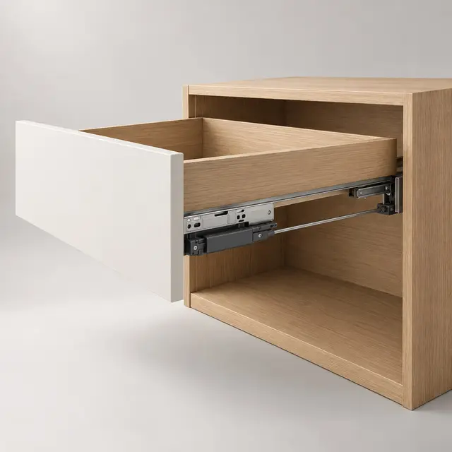 Push-to-open concealed runner — concept visual