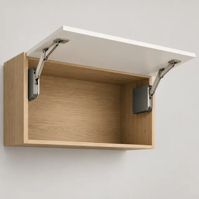 Lift-up door support — concept visual