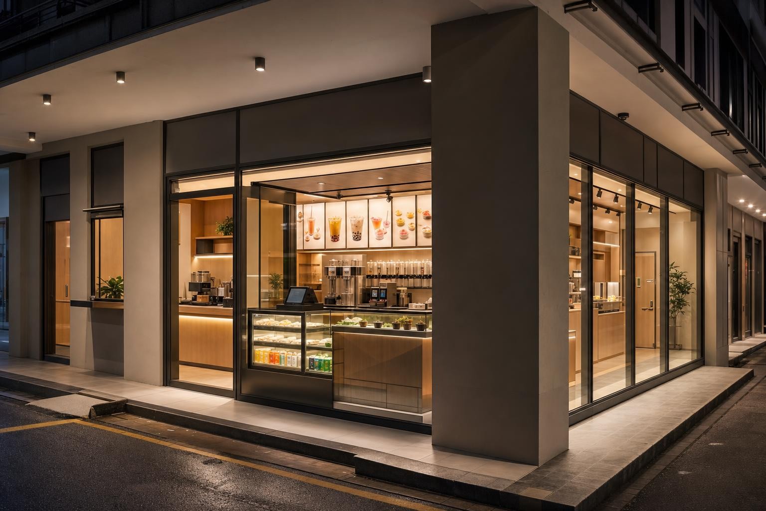 bubble-tea / beverage kiosk — concept study