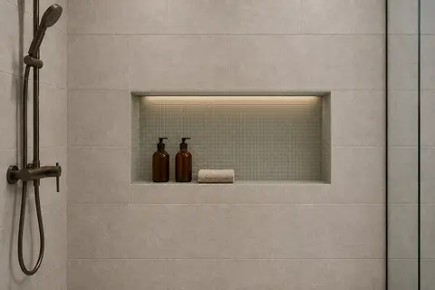 Bathroom niche lining — Mosaic