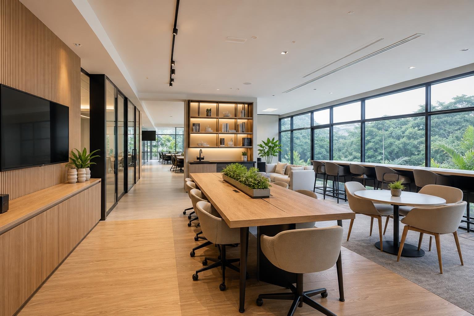 office collaboration and breakout lounge