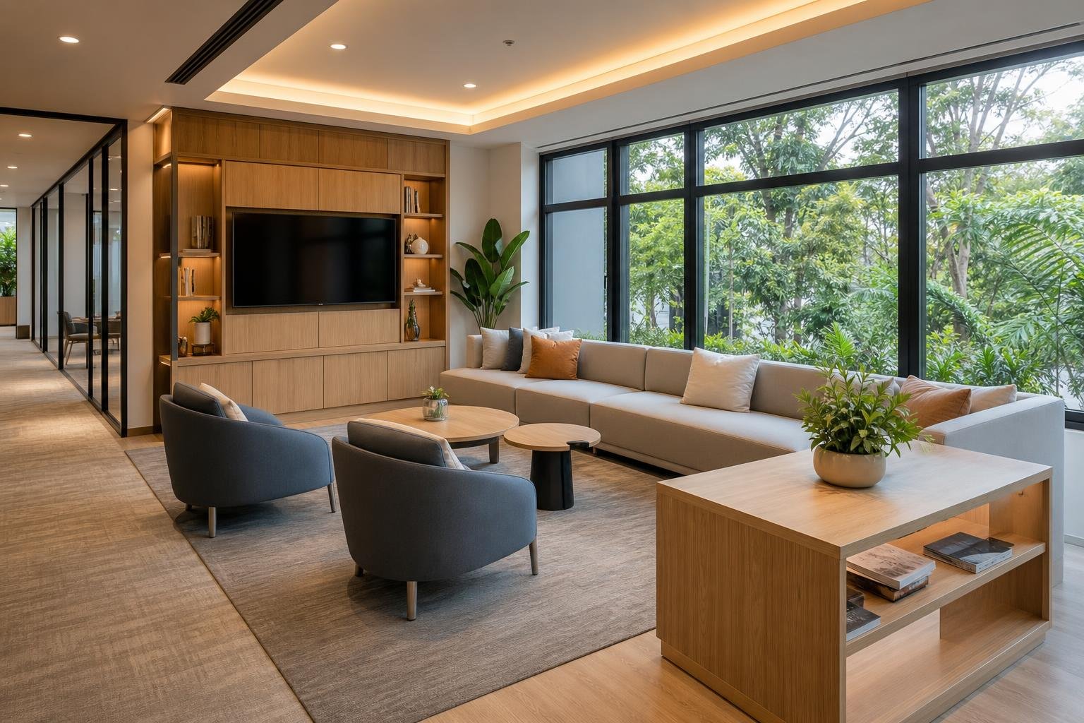 office collaboration and breakout lounge — concept study