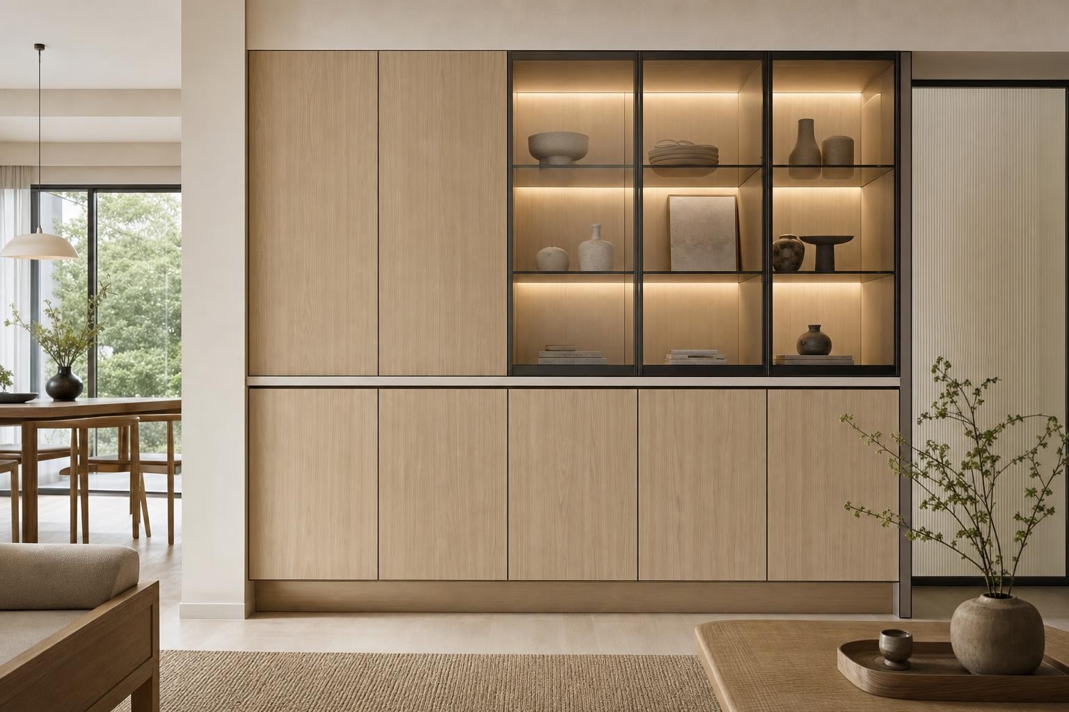 Muji Japandi · Display cabinetry
