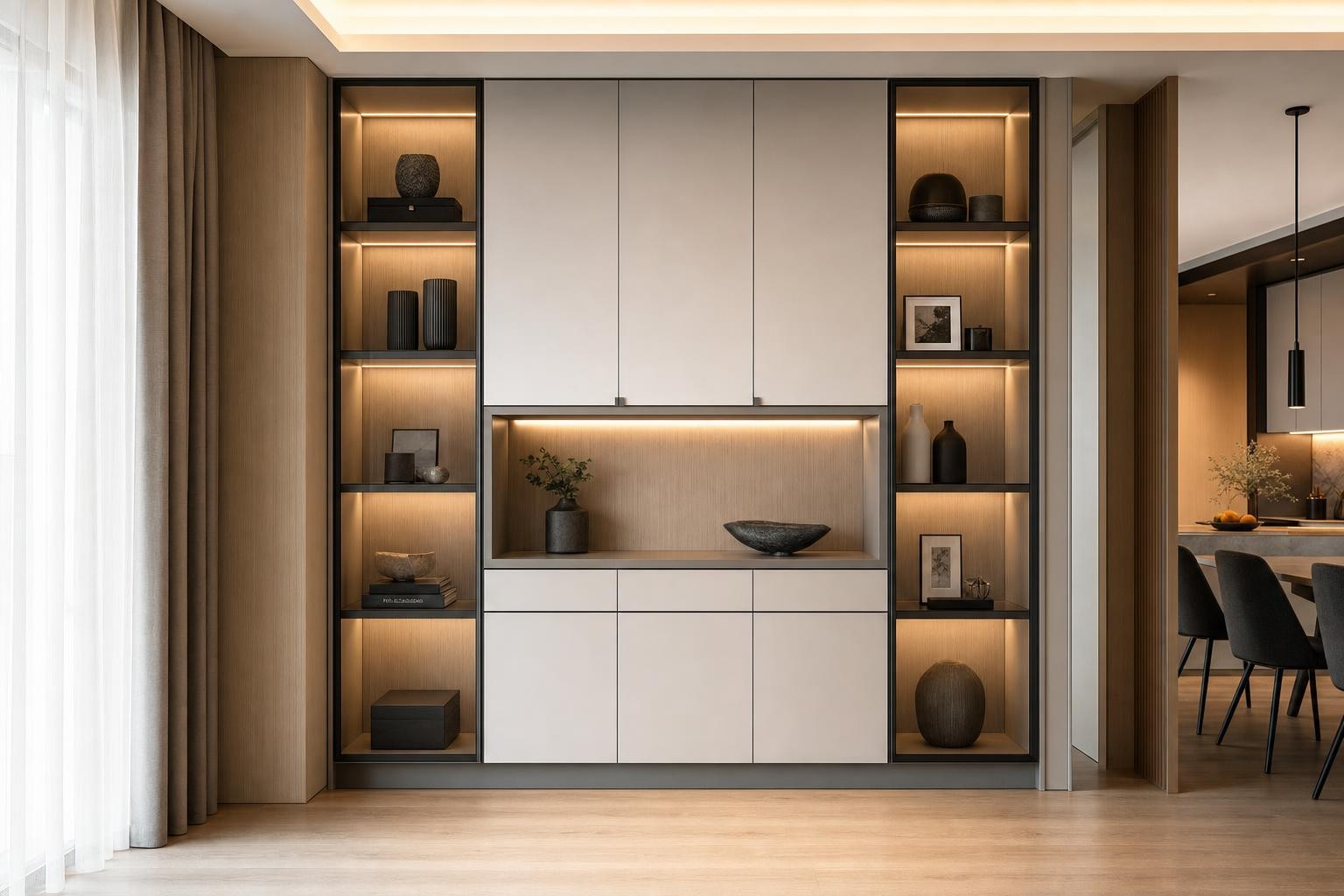 Warm Wood Modern · Display cabinetry