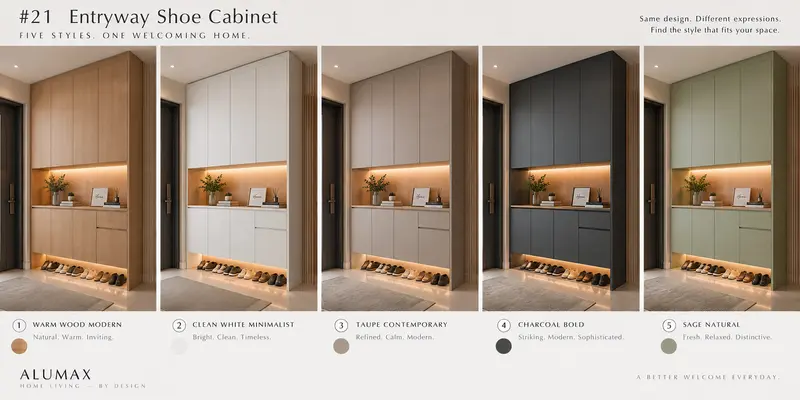 Entryway shoe cabinet