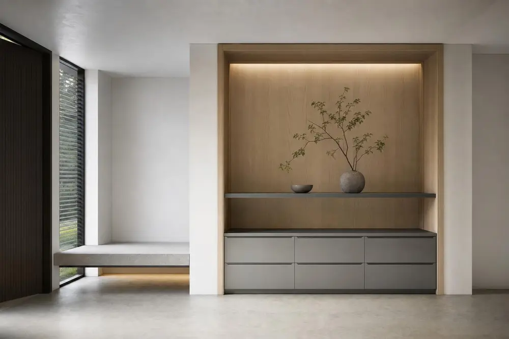 Cabinetry, room by room design concept — Muji Japandi style