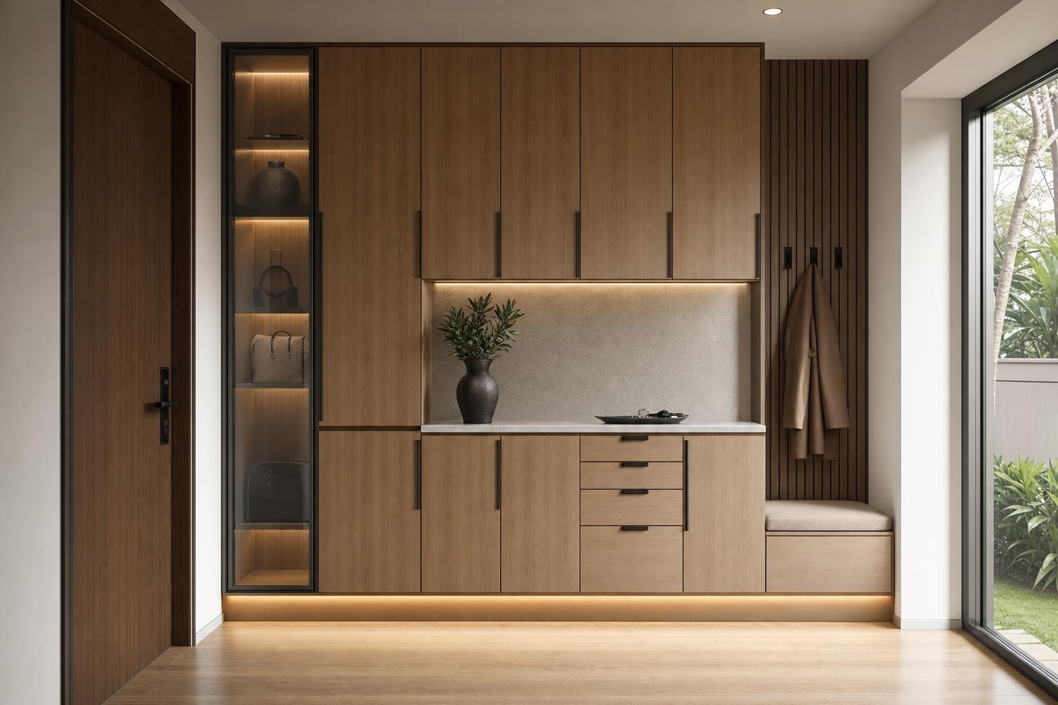 Warm Wood Modern · Entrance
