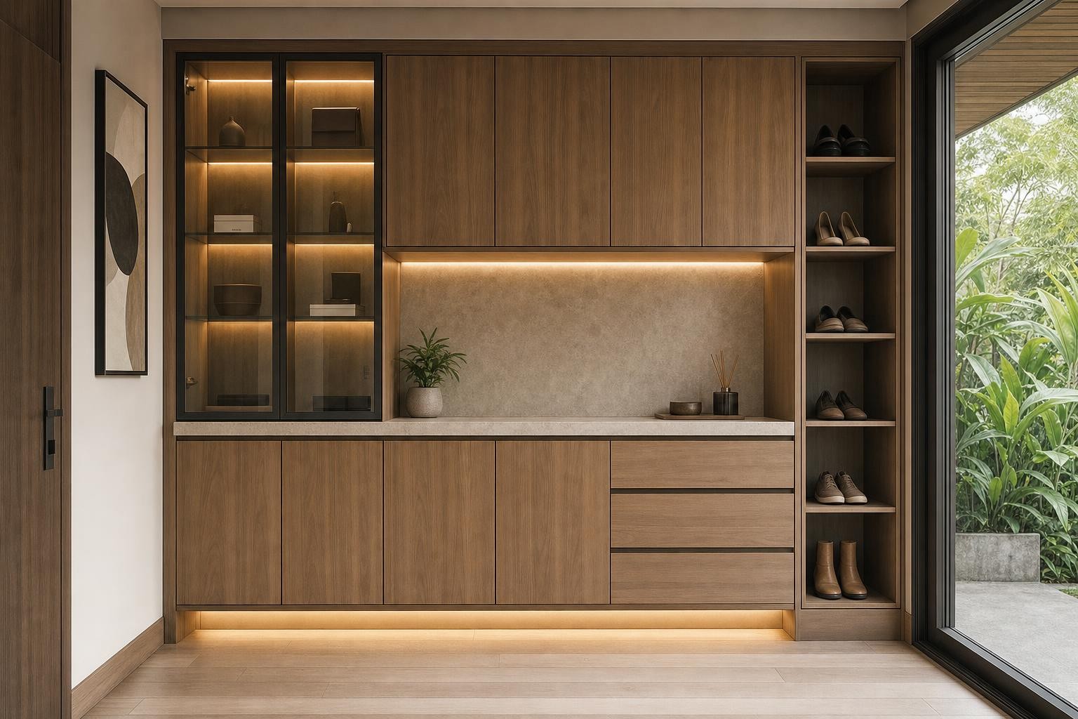 Warm Wood Modern · Entrance