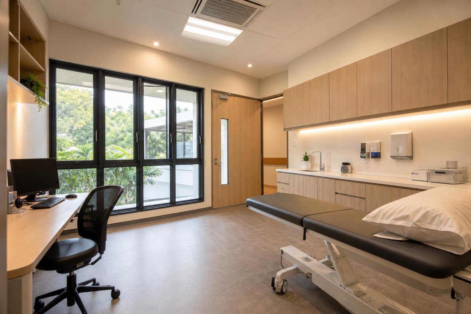 doctor consultation and examination room — concept study