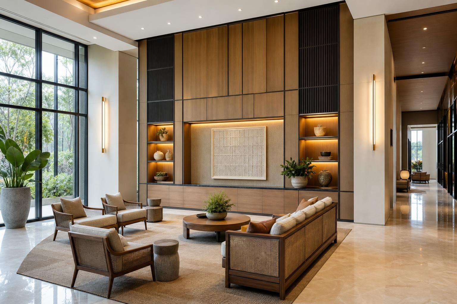 hotel reception lobby