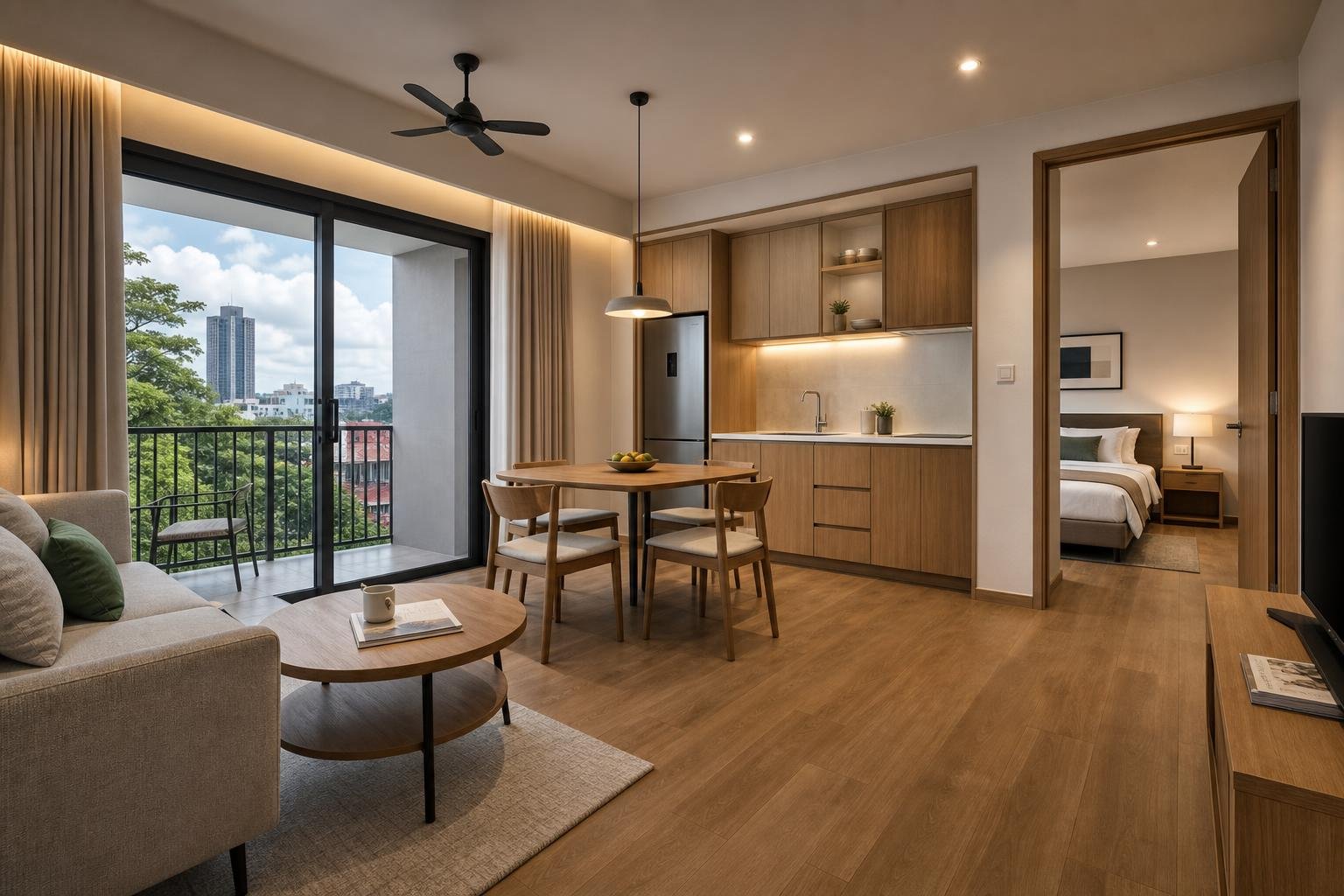 serviced apartment studio unit — concept study