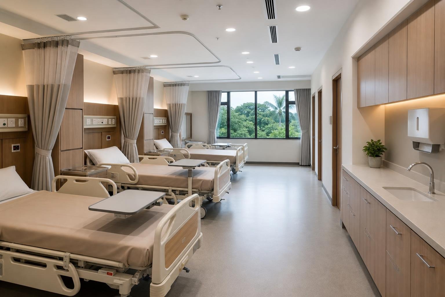 multi-bed hospital ward