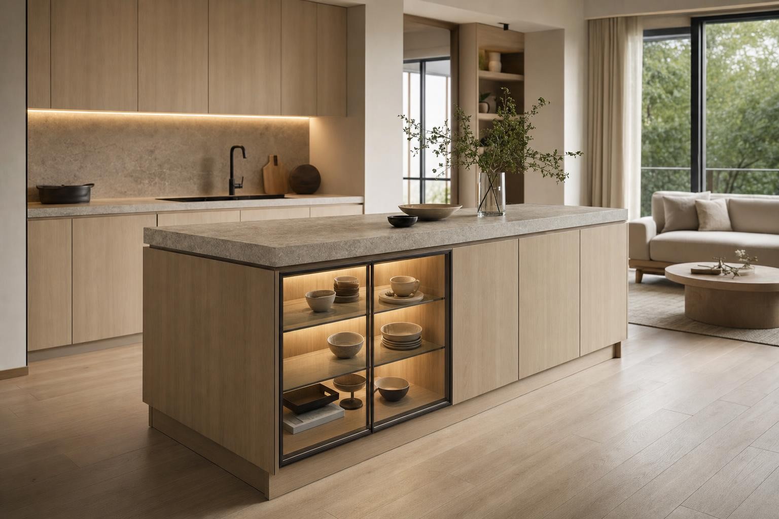 Muji Japandi · Kitchen island