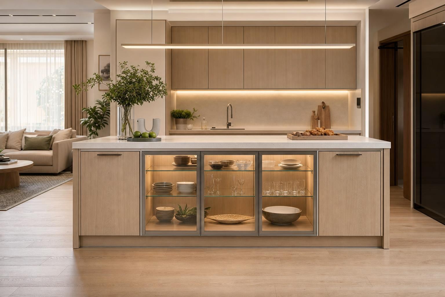 Muji Japandi · Kitchen island