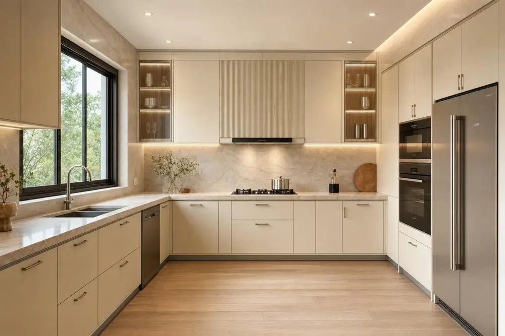 Kitchen design concept — Cream Luxury style