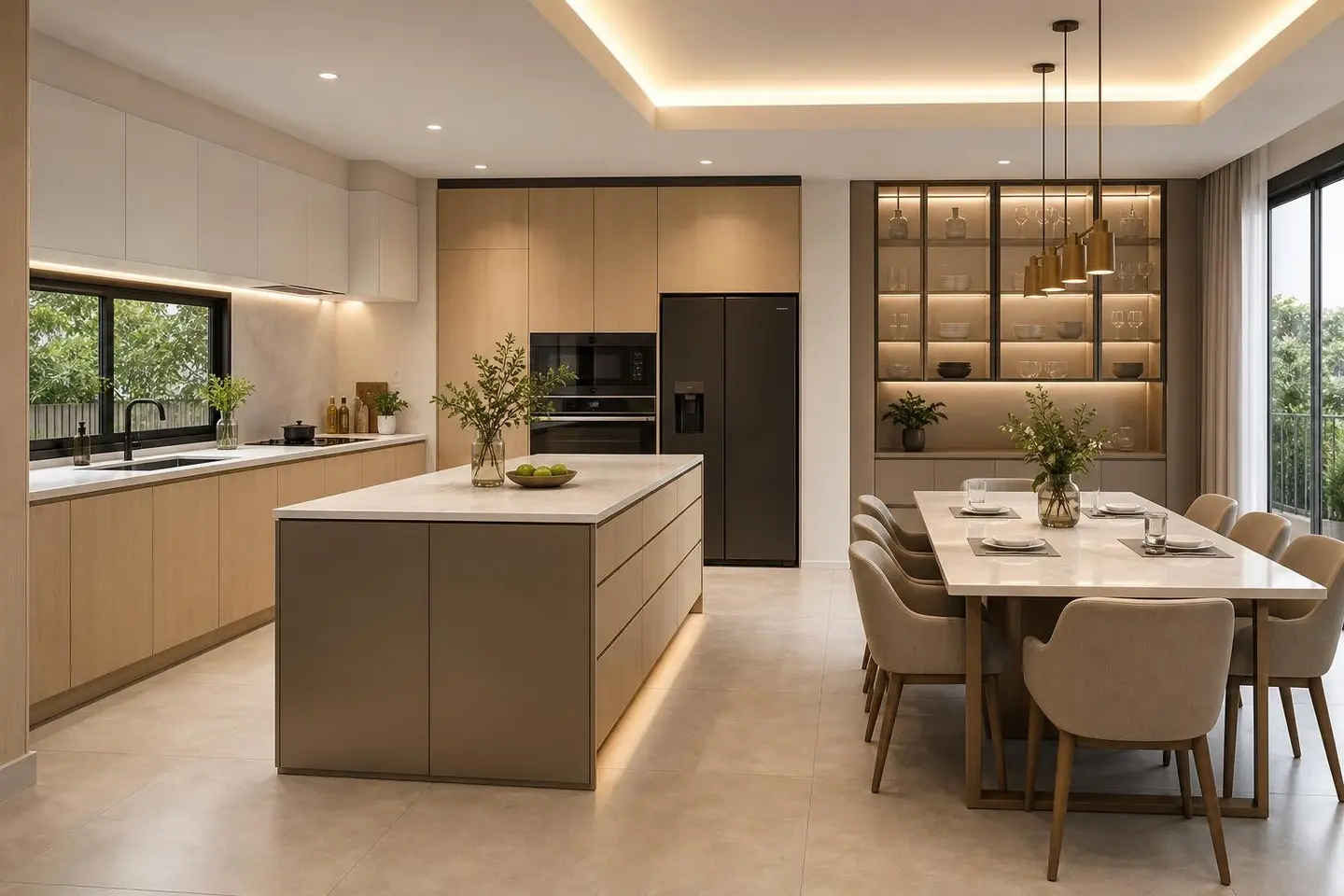Kitchens concept render — Cream Luxury style