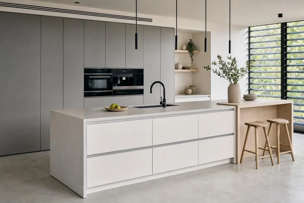 Kitchen design concept — Simple Modern Minimalist style