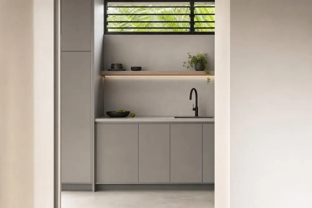 Kitchen design concept — Simple Modern Minimalist style