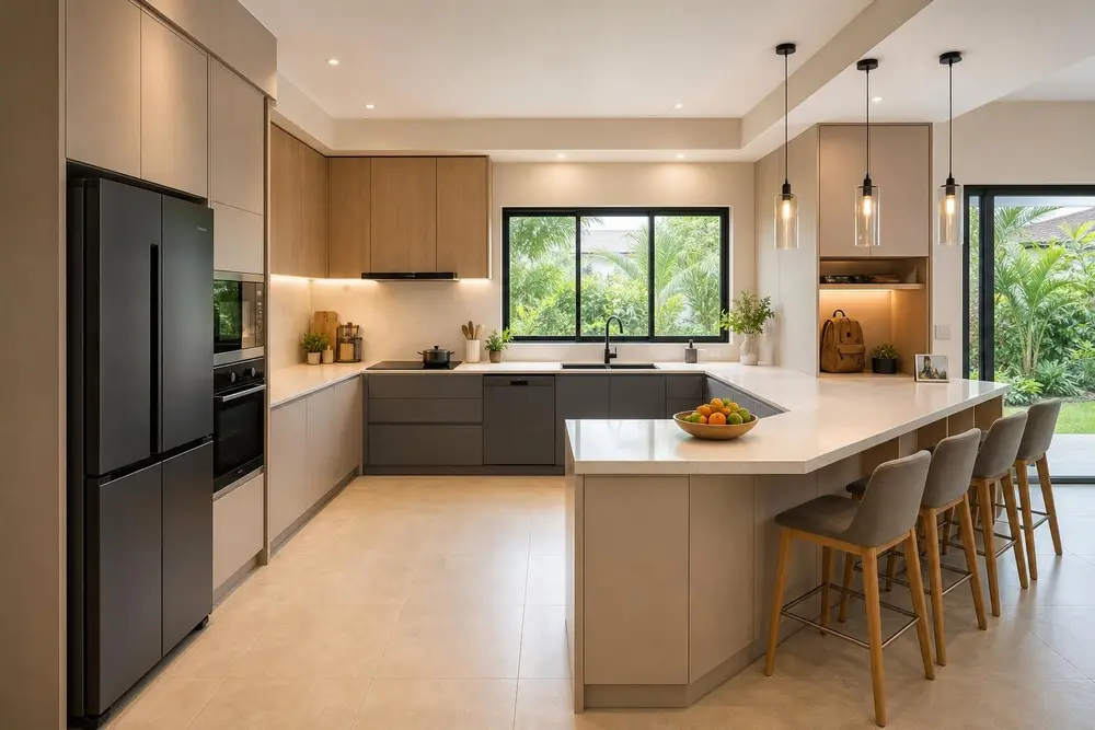 Kitchen design concept — Simple Modern Minimalist style
