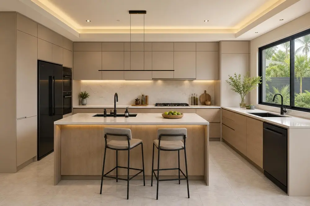 Kitchen design concept — Simple Modern Minimalist style