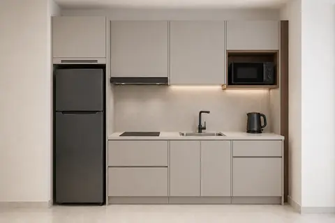 StayReady kitchenette — the three palettes — Light palette