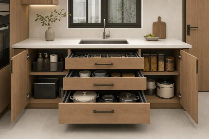 Signature storage — the same kitchen at this tier