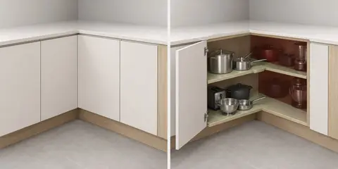 Corner solution — Blind corner shelf