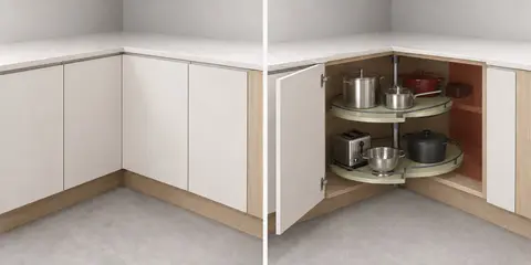 Corner solution — Corner carousel (lazy Susan)