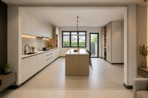 Wet and dry kitchen separation — Dry only