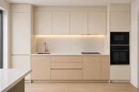 Cabinet colour blocking — Two-tone horizontal