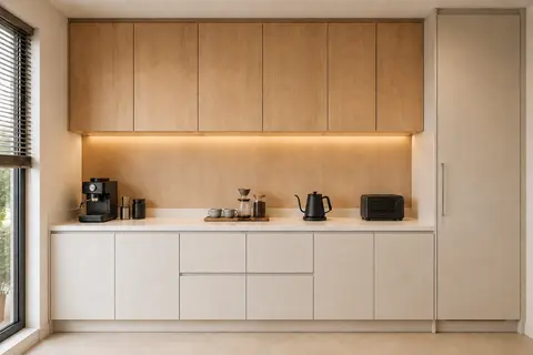 Dry pantry backsplash — Matching oak