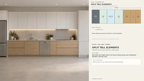 Tall-unit and fridge placement — Split
