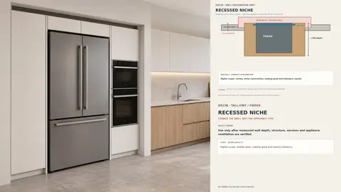 Tall-group wall integration — Recessed niche