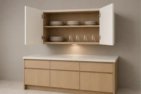Wall-cabinet opening — Hinged