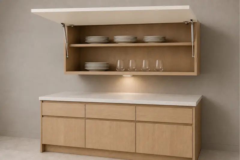 Wall-cabinet opening — lift-up