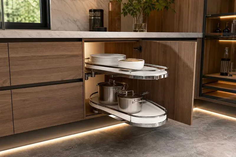 Design concept showing cabinetry realised in a room