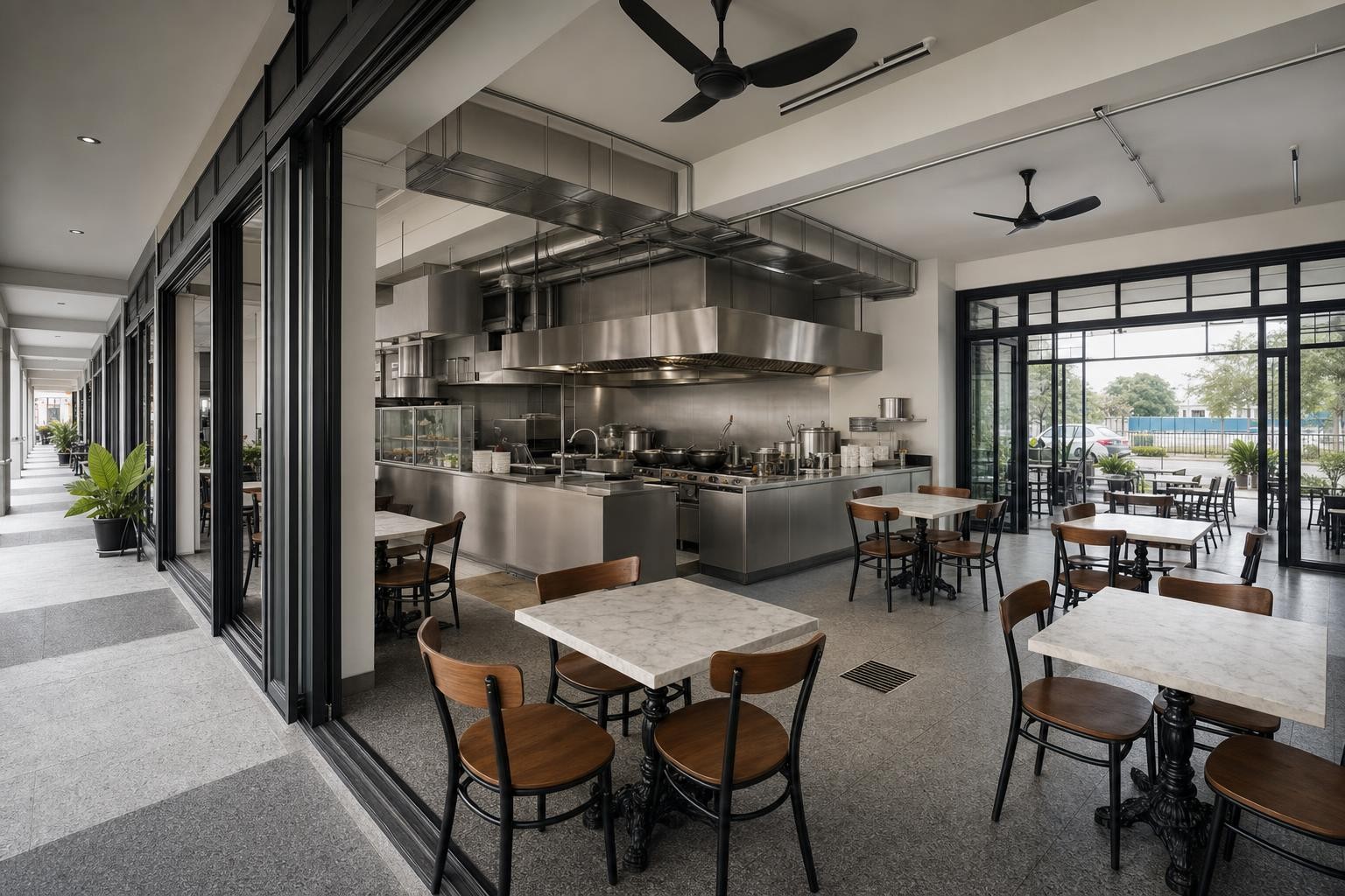 kopitiam / open-kitchen coffeeshop — concept study