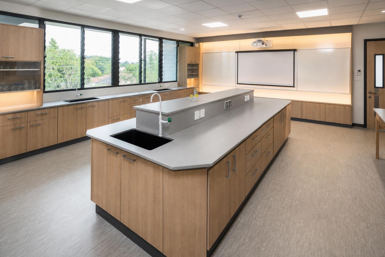 school science laboratory — concept study