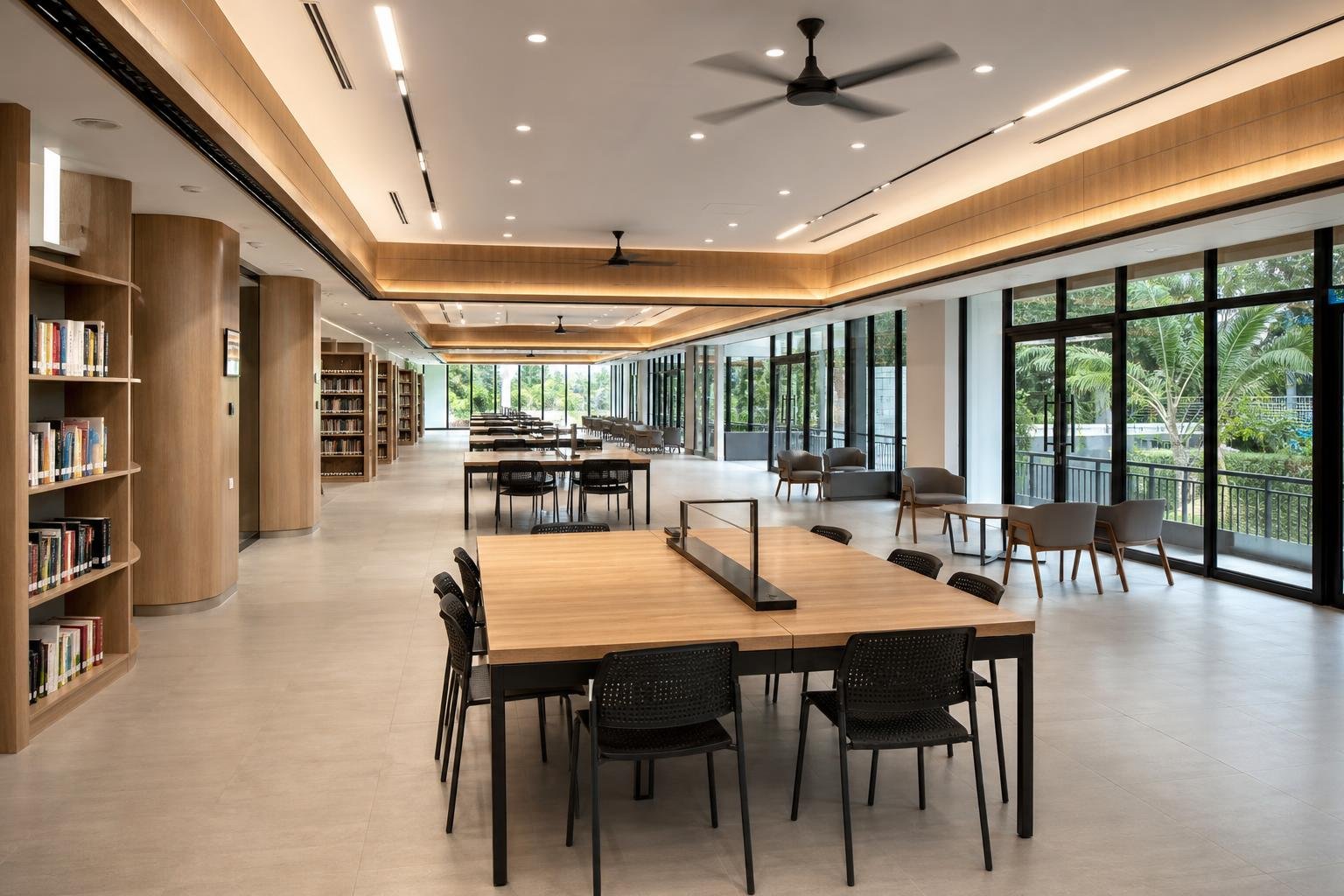 campus library reading hall