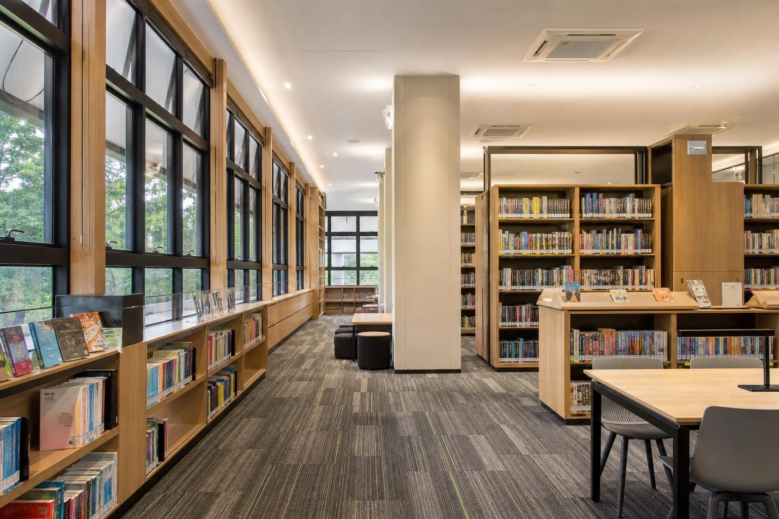 campus library reading hall — concept study