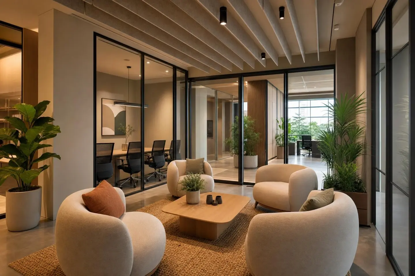 Office glass partition design concept — Executive Modern Office style