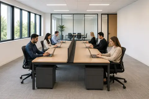 Office desking layout — Bench