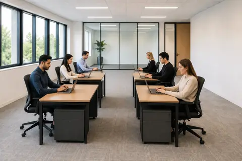Office desking layout — Cluster