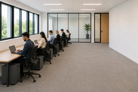 Office desking layout — Linear