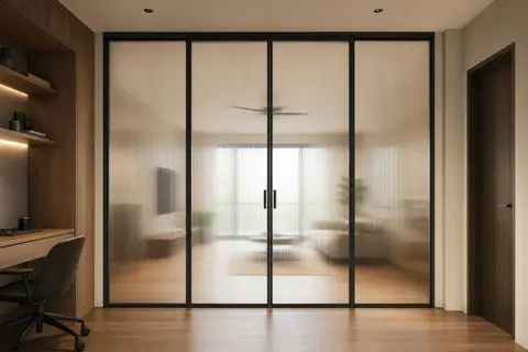 Glazing transparency — Reeded