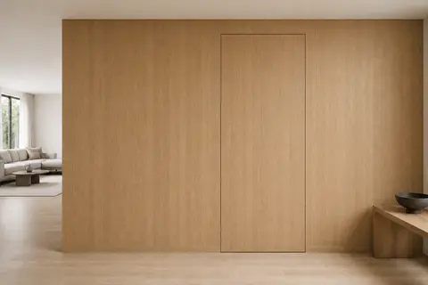 Hidden flush-door finish — Oak veneer