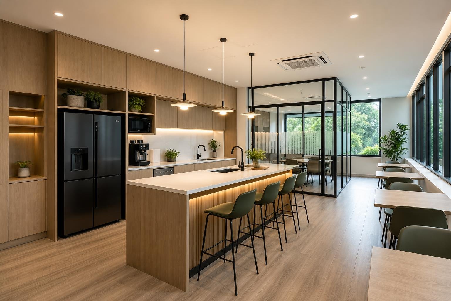 office pantry and staff dining area — concept study